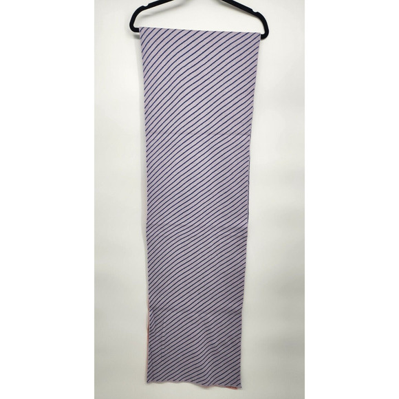NWT Lele Sadoughi Oversized Two-Tone Pearl Stripe Scarf 97.5"L x 15"W - Picture 6 of 13